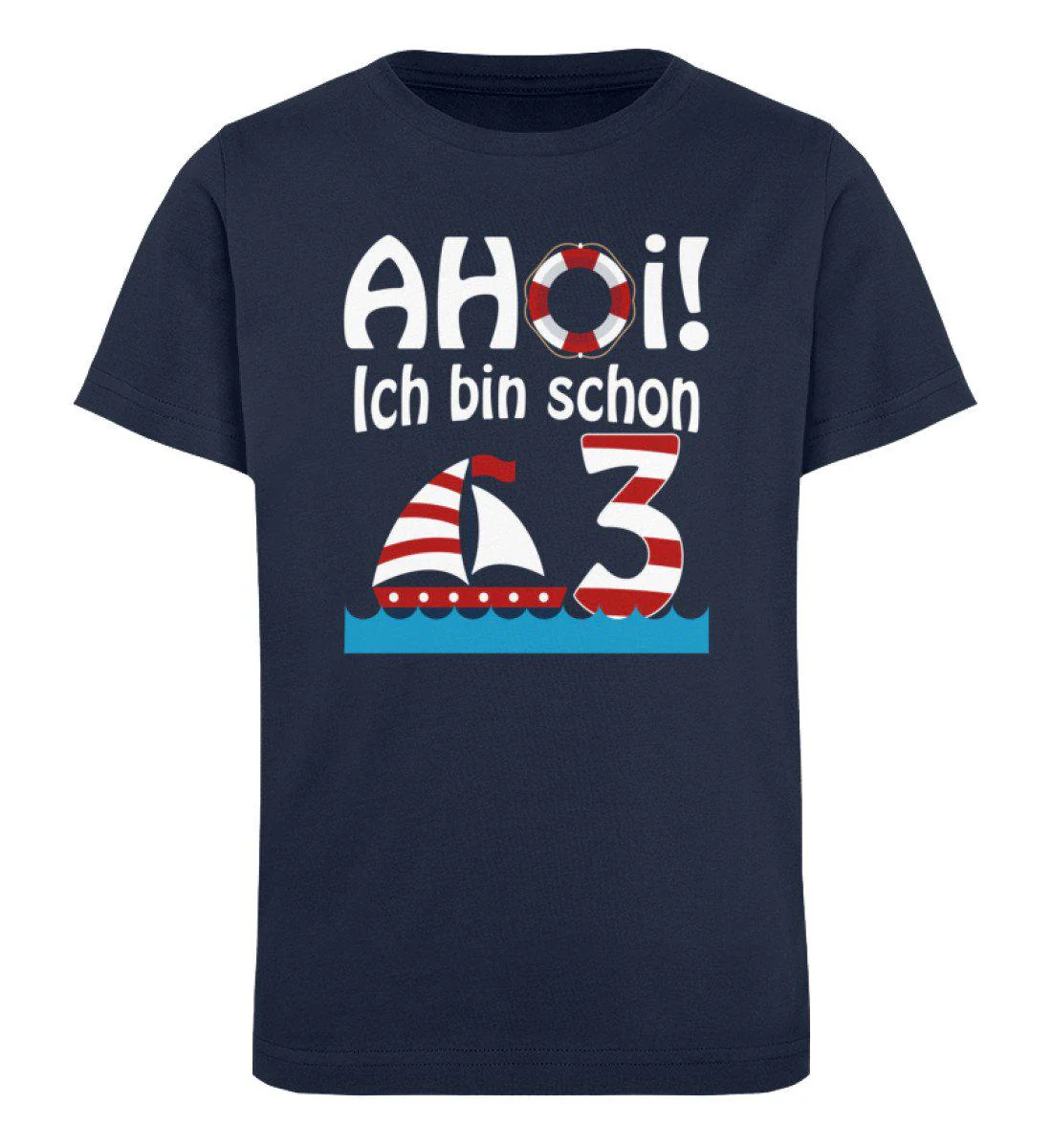 Ahoi ich bin schon 3 · Kinder Premium Bio T-Shirt - Image 2