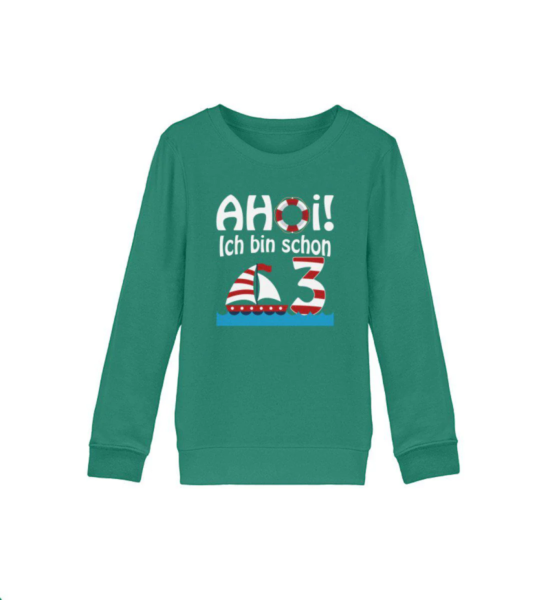 Ahoi ich bin schon 3 · Kinder Premium Bio Sweatshirt - Image 3