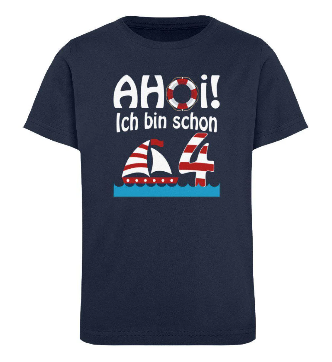 Ahoi ich bin schon 4 · Kinder Premium Bio T-Shirt - Image 2