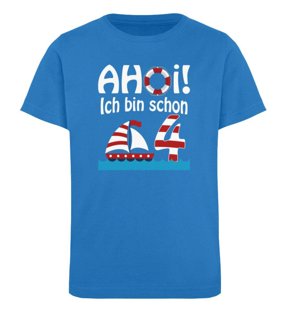 Ahoi ich bin schon 4 · Kinder Premium Bio T-Shirt - Image 4