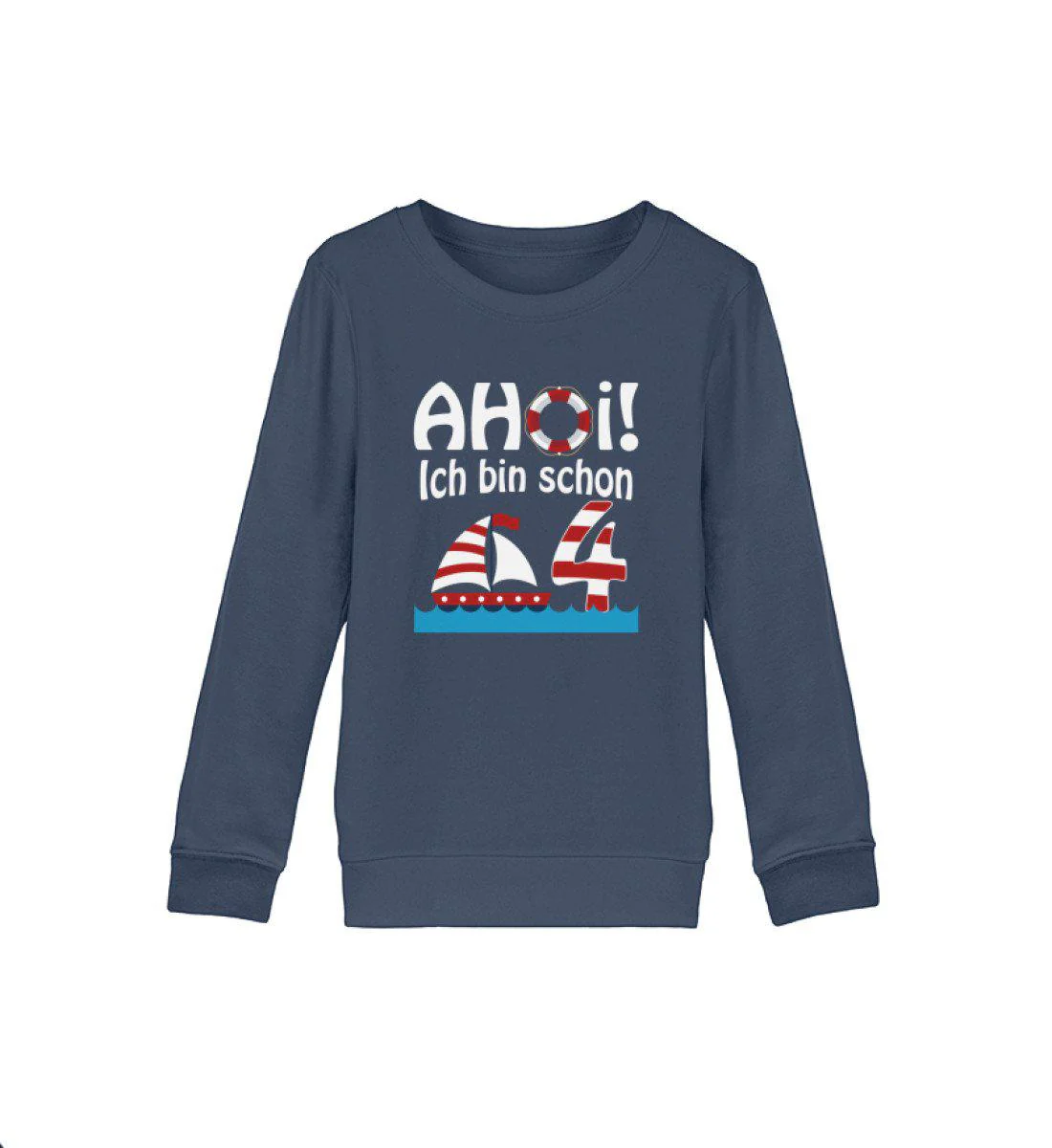 Ahoi ich bin schon 4 · Kinder Premium Bio Sweatshirt - Image 2