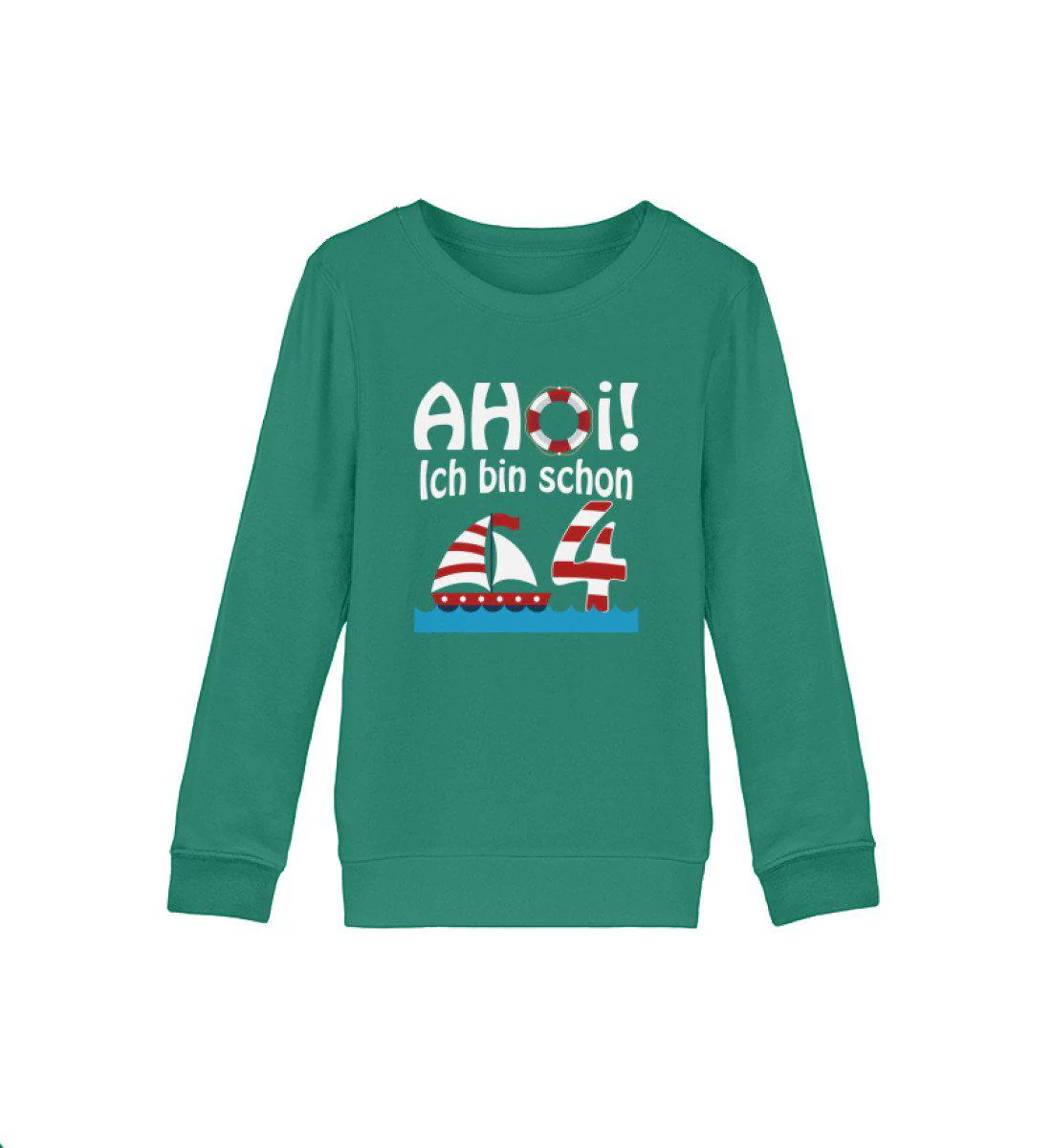Ahoi ich bin schon 4 · Kinder Premium Bio Sweatshirt - Image 3