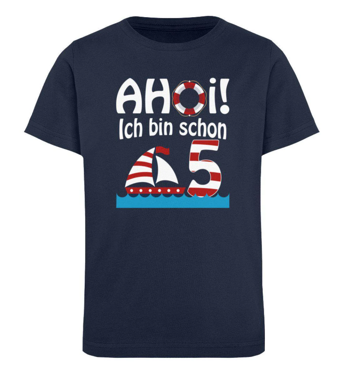 Ahoi ich bin schon 5 · Kinder Premium Bio T-Shirt - Image 2