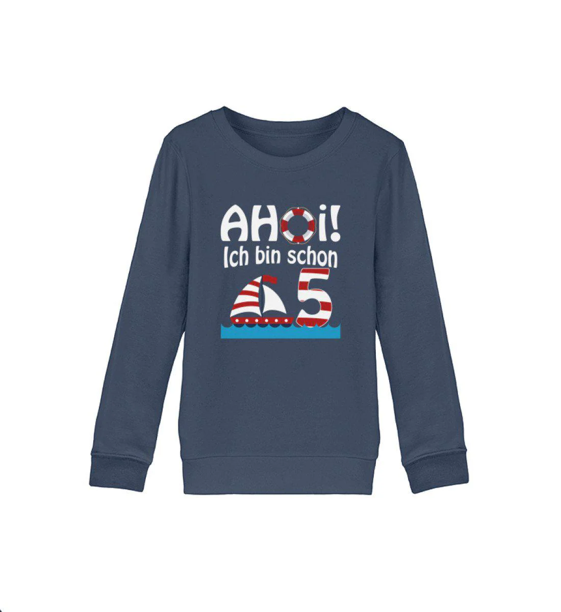 Ahoi ich bin schon 5 · Kinder Premium Bio Sweatshirt - Image 2