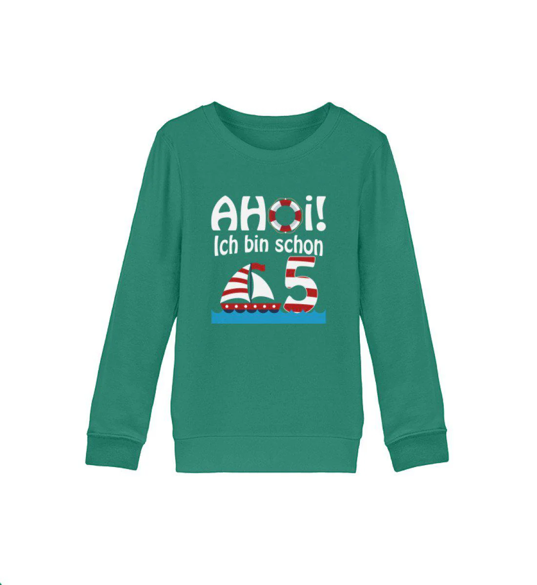 Ahoi ich bin schon 5 · Kinder Premium Bio Sweatshirt - Image 3