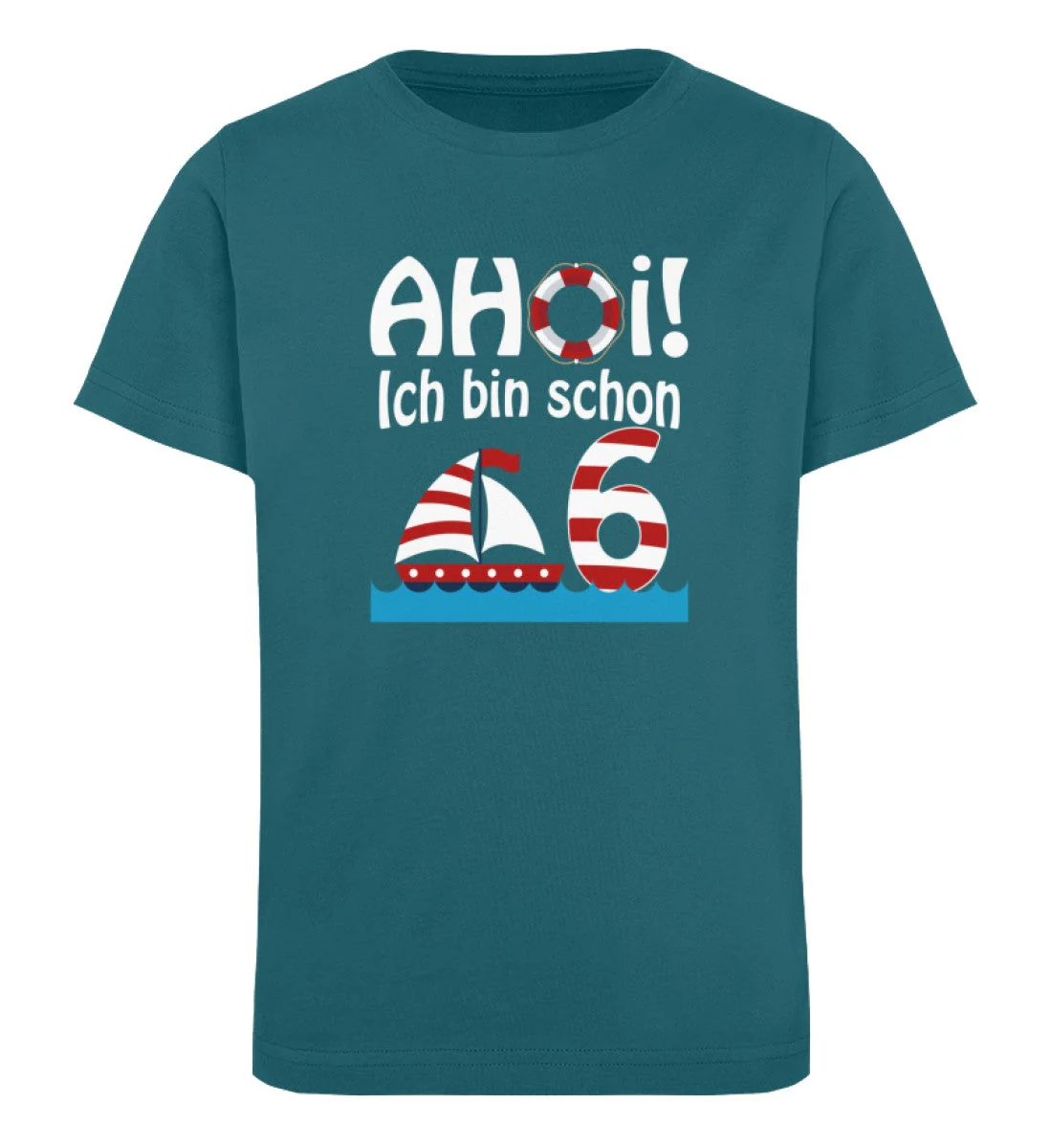 Ahoi ich bin schon 6 · Kinder Premium Bio T-Shirt - Image 3