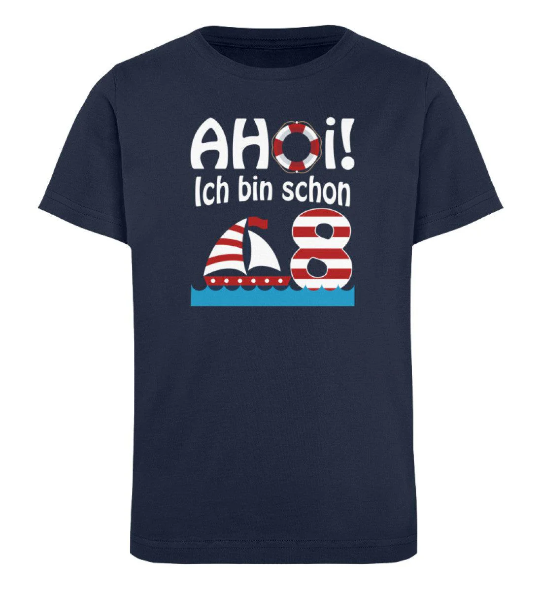 AHOİ Ich bin schon 8! · Kinder Premium Bio T-Shirt - Image 2