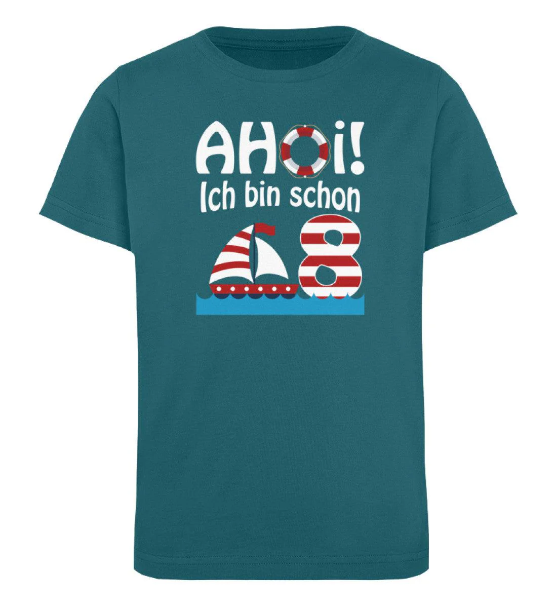 AHOİ Ich bin schon 8! · Kinder Premium Bio T-Shirt - Image 3