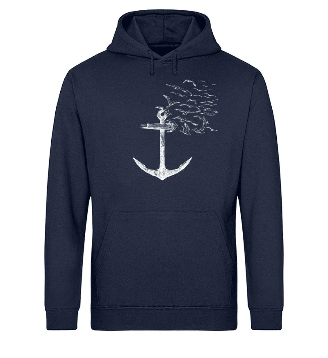 Anker fliegende Möwen · Unisex Bio Hoodie - Image 2