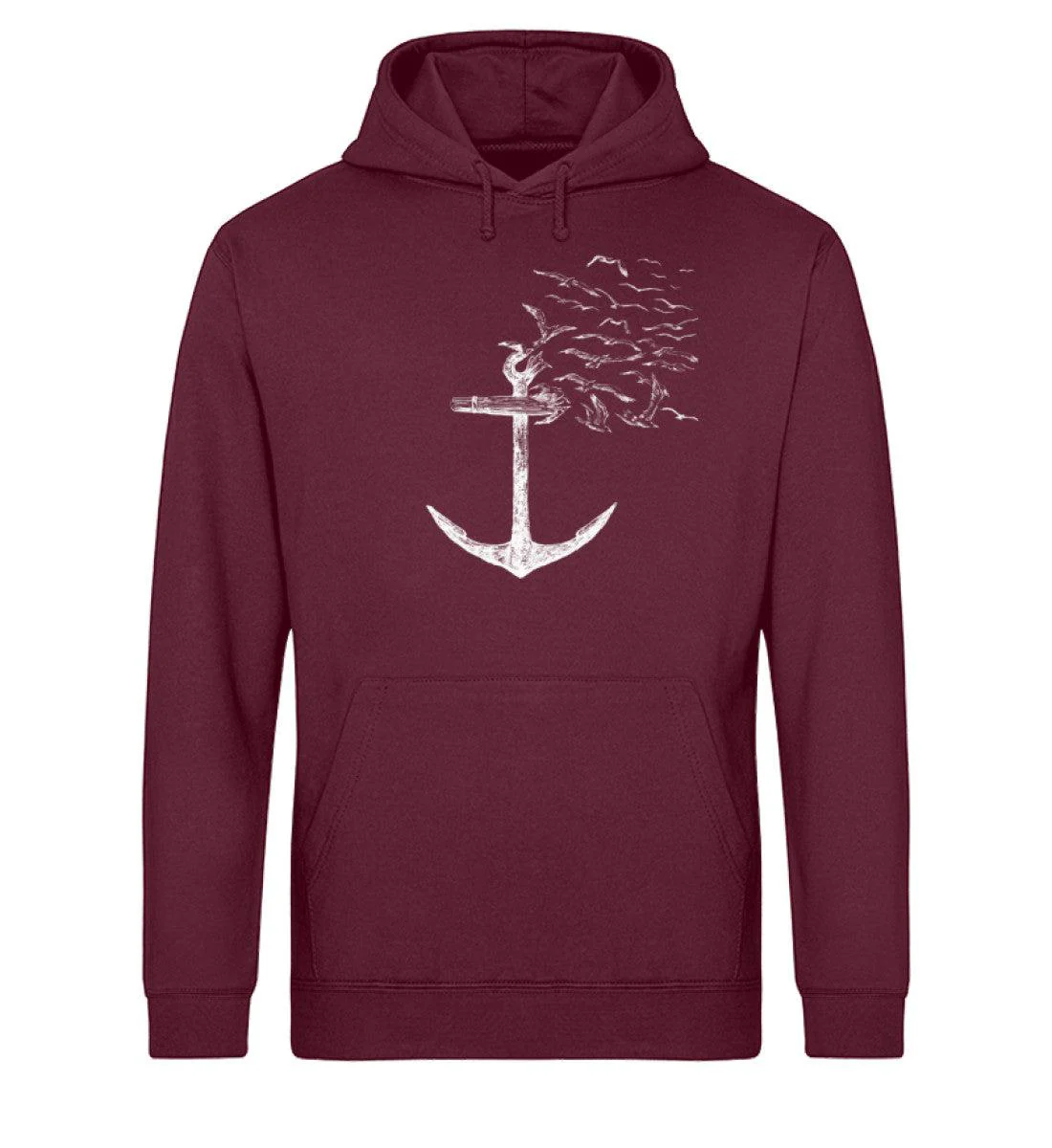 Anker fliegende Möwen · Unisex Bio Hoodie - Image 3
