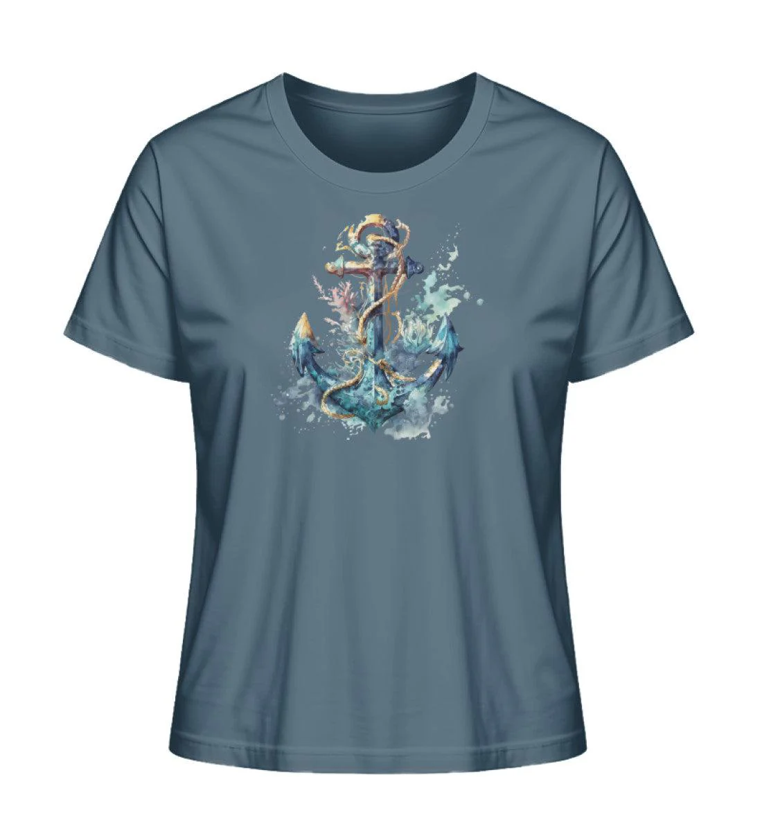 Anker Wasserfarben 1 · Damen Premium Bio T-Shirt 2.0 - Image 4