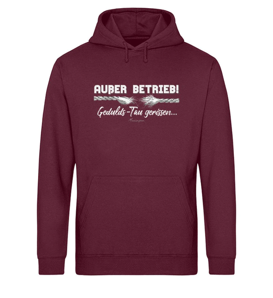 Außer Betrieb Gedulds-Tau gerissen · Unisex Bio Hoodie - Image 3