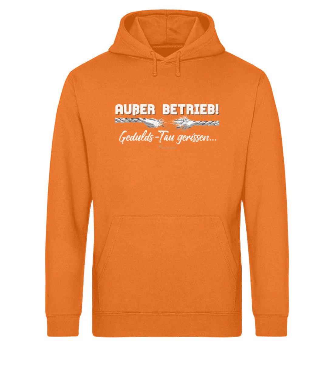 Außer Betrieb Gedulds-Tau gerissen · Unisex Bio Hoodie - Image 4