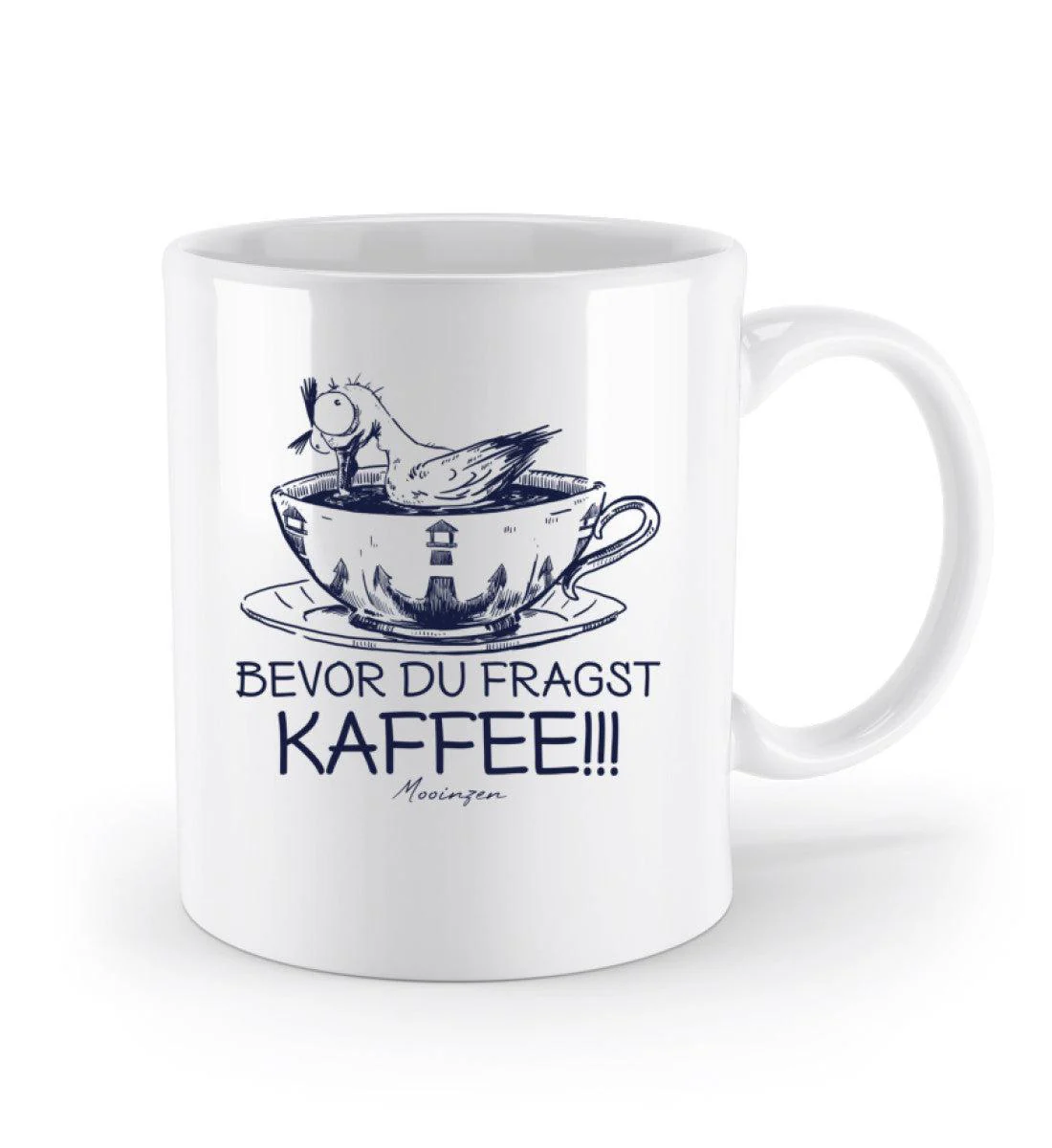 Bevor du fragst Kaffee!   · Keramik Tasse weiß - Image 2