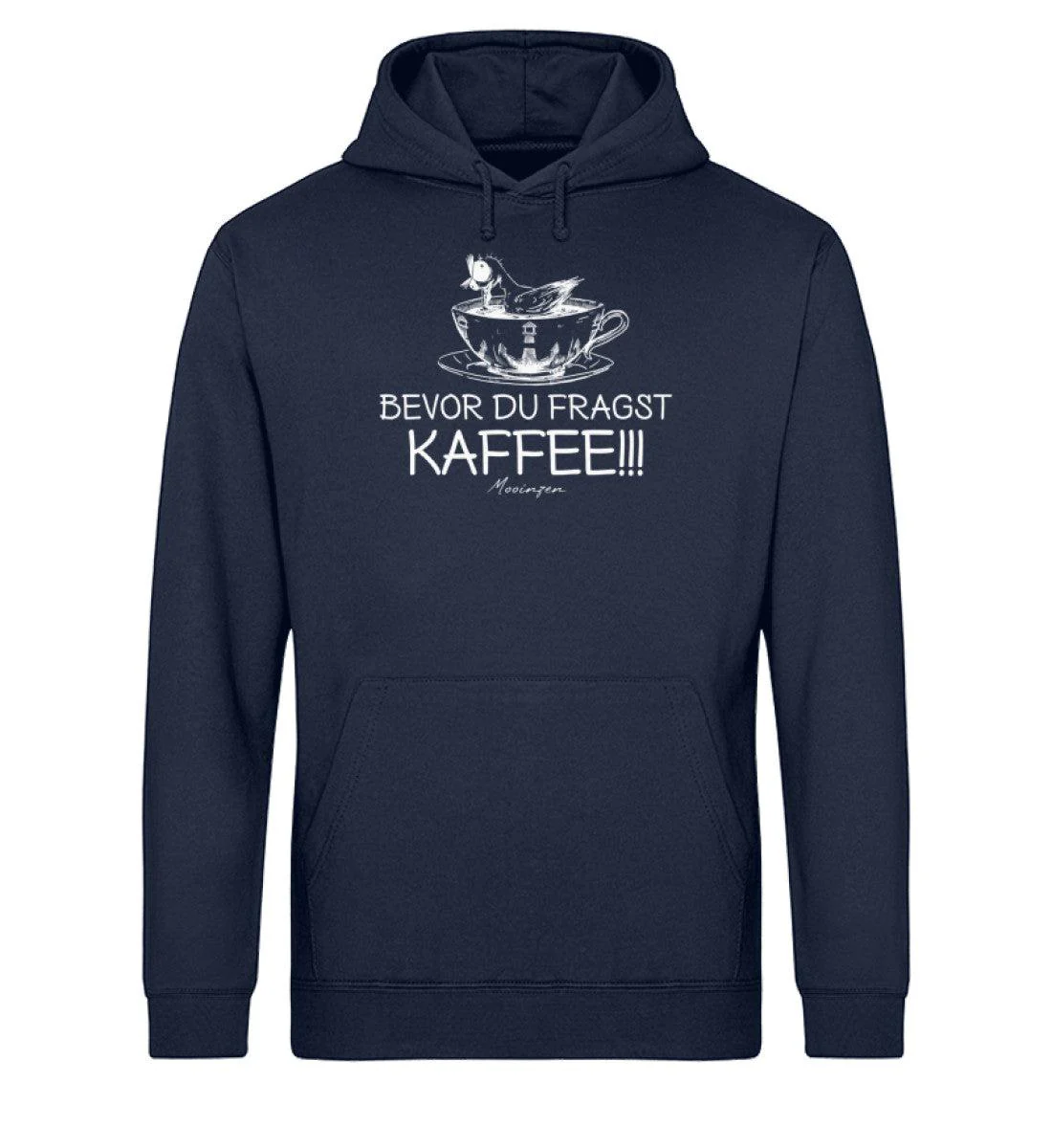 Bevor du fragst Kaffee · Unisex Bio Hoodie - Image 2