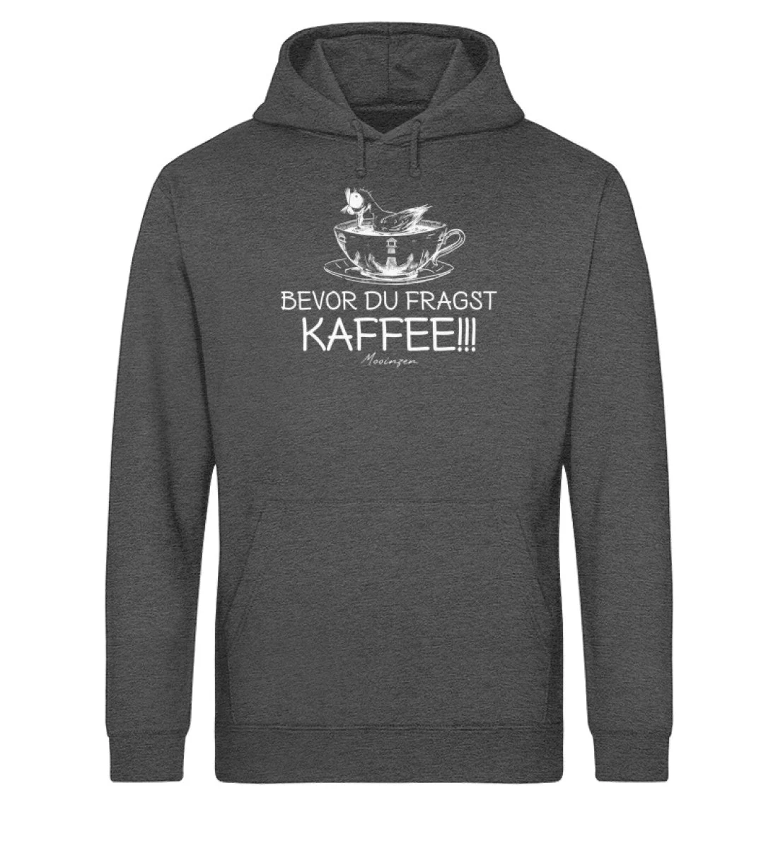 Bevor du fragst Kaffee · Unisex Bio Hoodie - Image 4