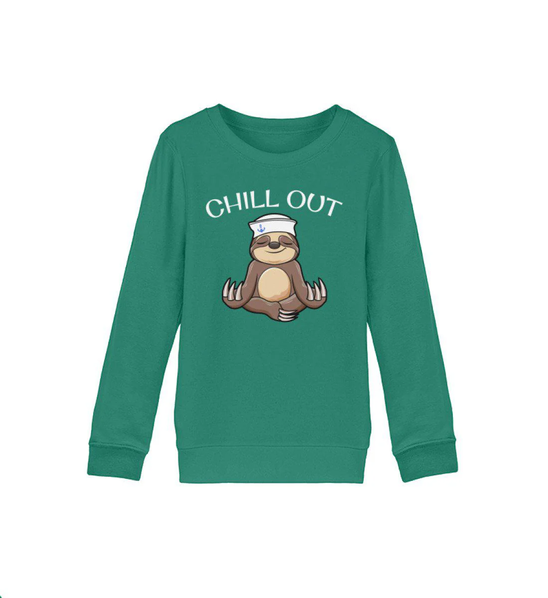 Chill out Faultier · Kinder Premium Bio Sweatshirt - Image 3