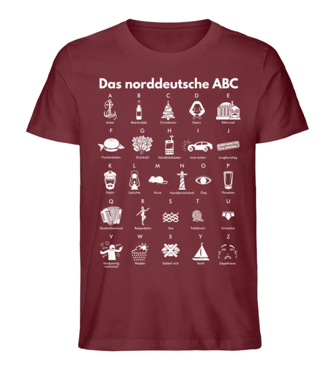 Das norddeutsche ABC · Herren Premium Bio T-Shirt - Image 4