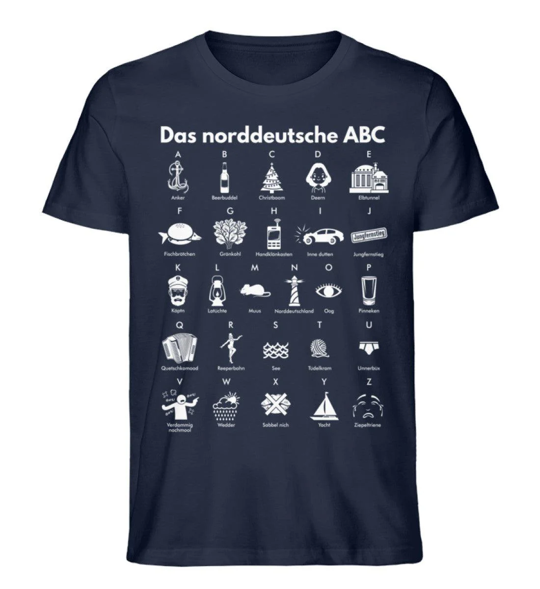 Das norddeutsche ABC · Herren Premium Bio T-Shirt - Image 5