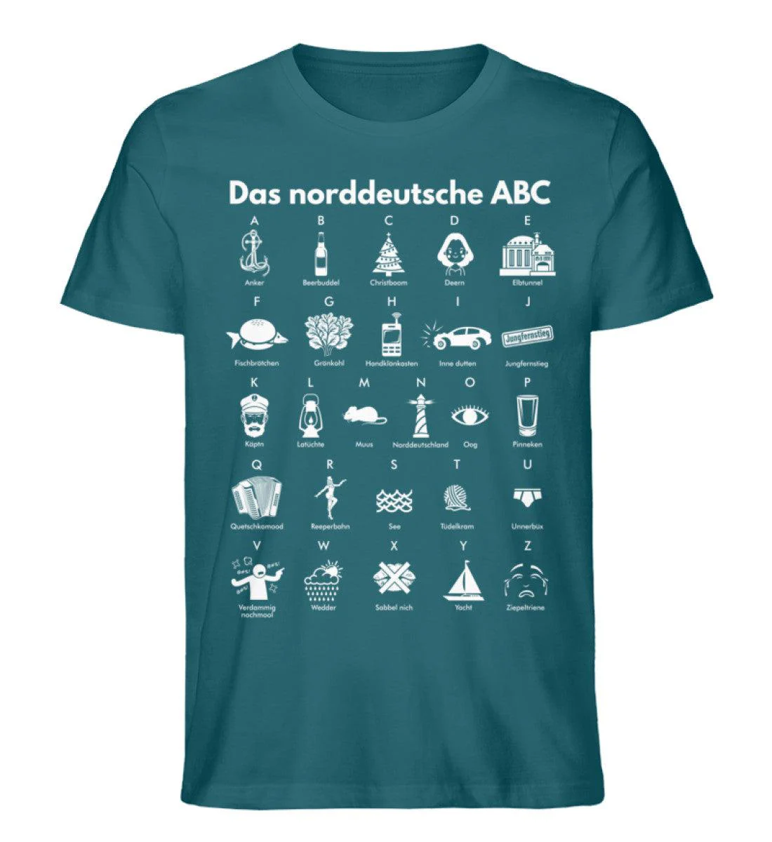 Das norddeutsche ABC · Herren Premium Bio T-Shirt - Image 6