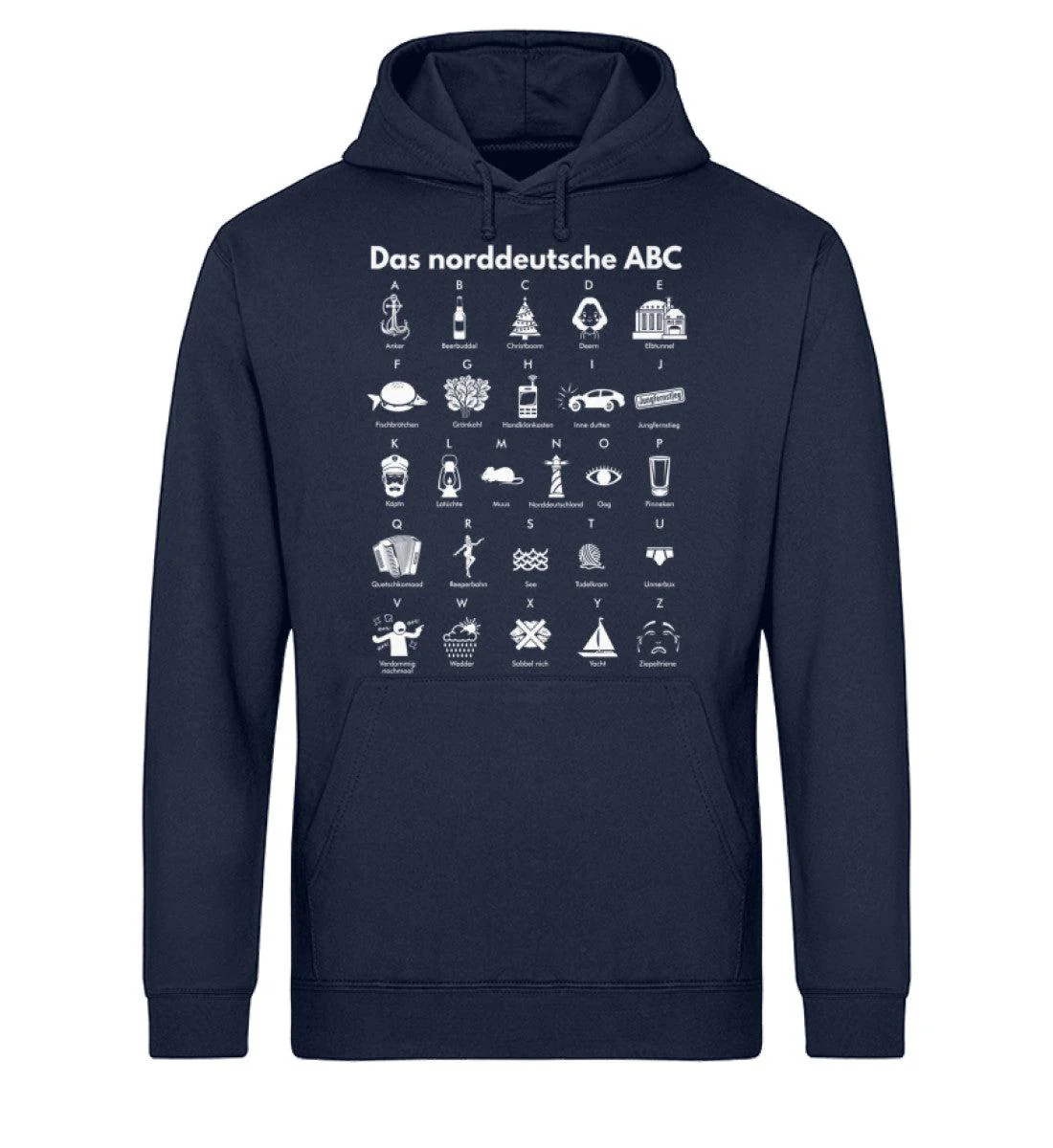 Das norddeutsche ABC · Unisex Bio Hoodie - Image 3