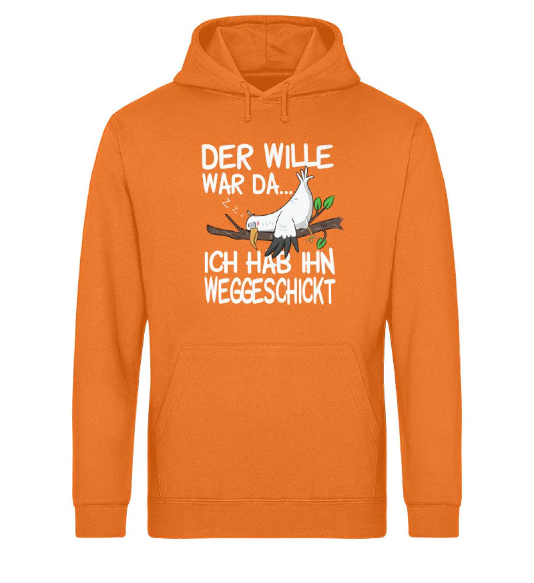 Der Wille war da weggeschickt · Unisex Bio Hoodie - Image 5
