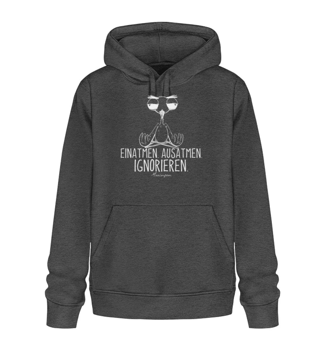 Einatmen Ausatmen ignorieren   · Unisex Bio Hoodie - Image 3