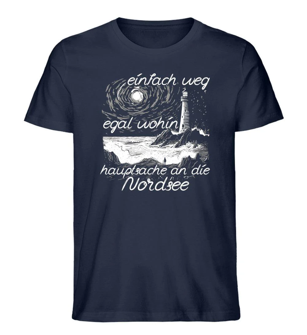 Einfach weg egal wohin Nordsee  · Herren Premium Bio T-Shirt - Image 2