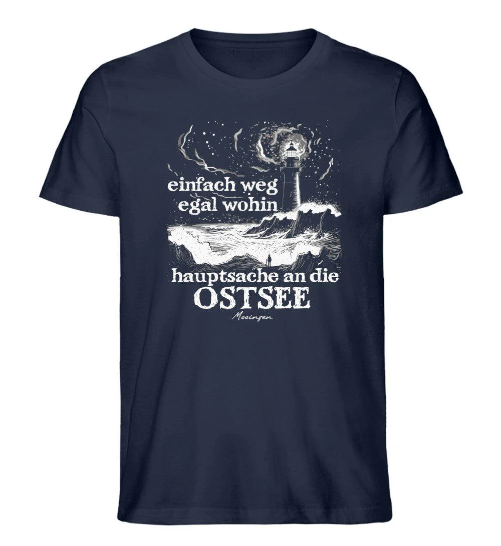 einfach weg egal wohin Ostsee · Herren Premium Bio T-Shirt - Image 2
