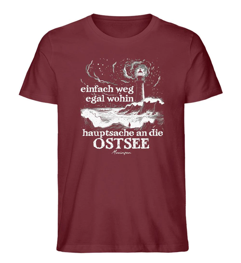 einfach weg egal wohin Ostsee · Herren Premium Bio T-Shirt - Image 3