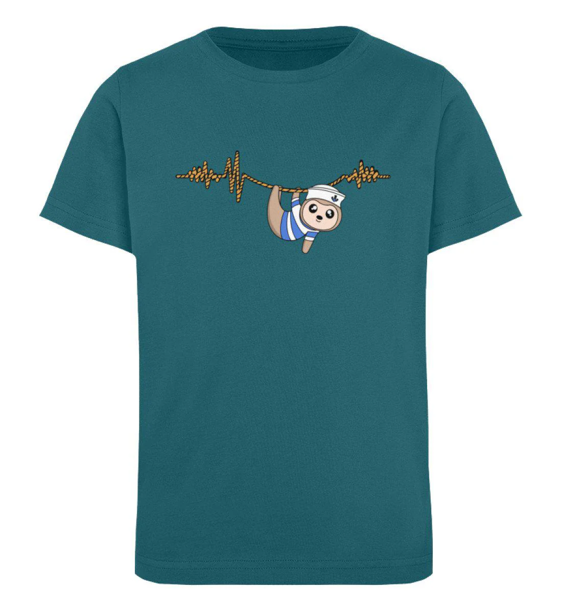 Faultier Heartbeat · Kinder Premium Bio T-Shirt - Image 2
