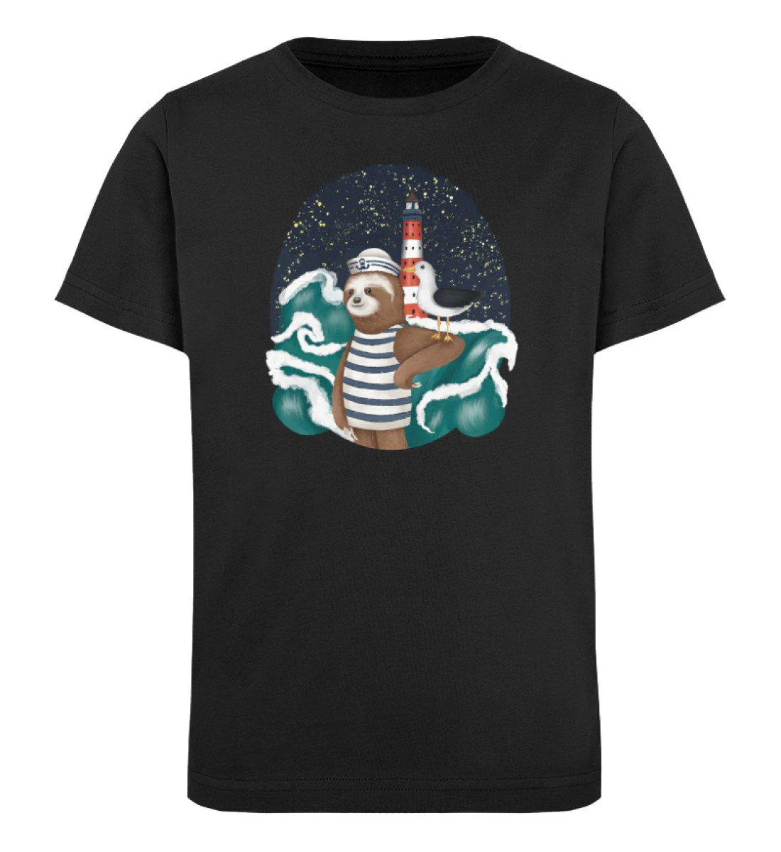 Faultier Möwe im Sturm · Kinder Premium Bio T-Shirt