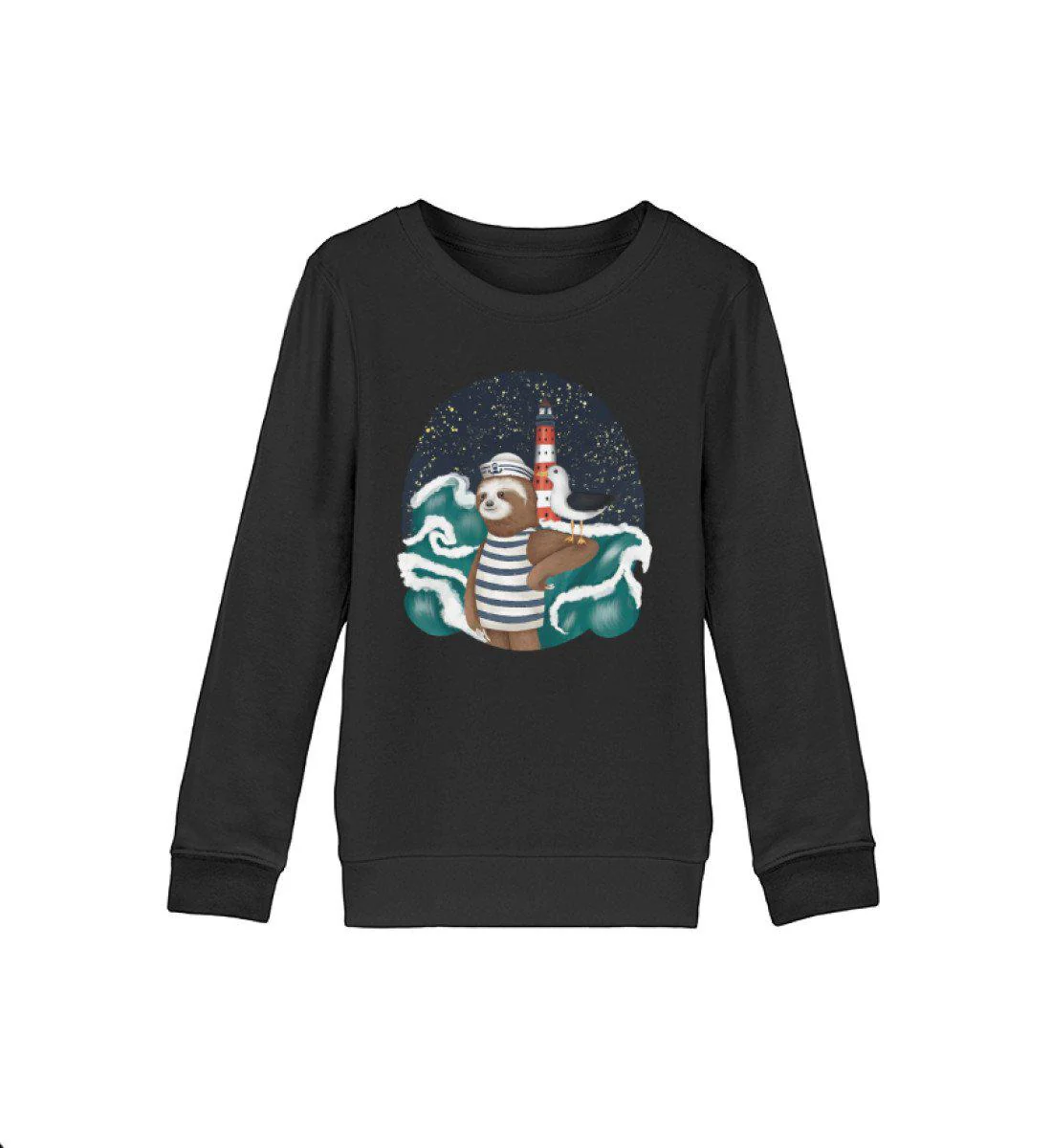Faultier Möwe im Sturm · Kinder Premium Bio Sweatshirt