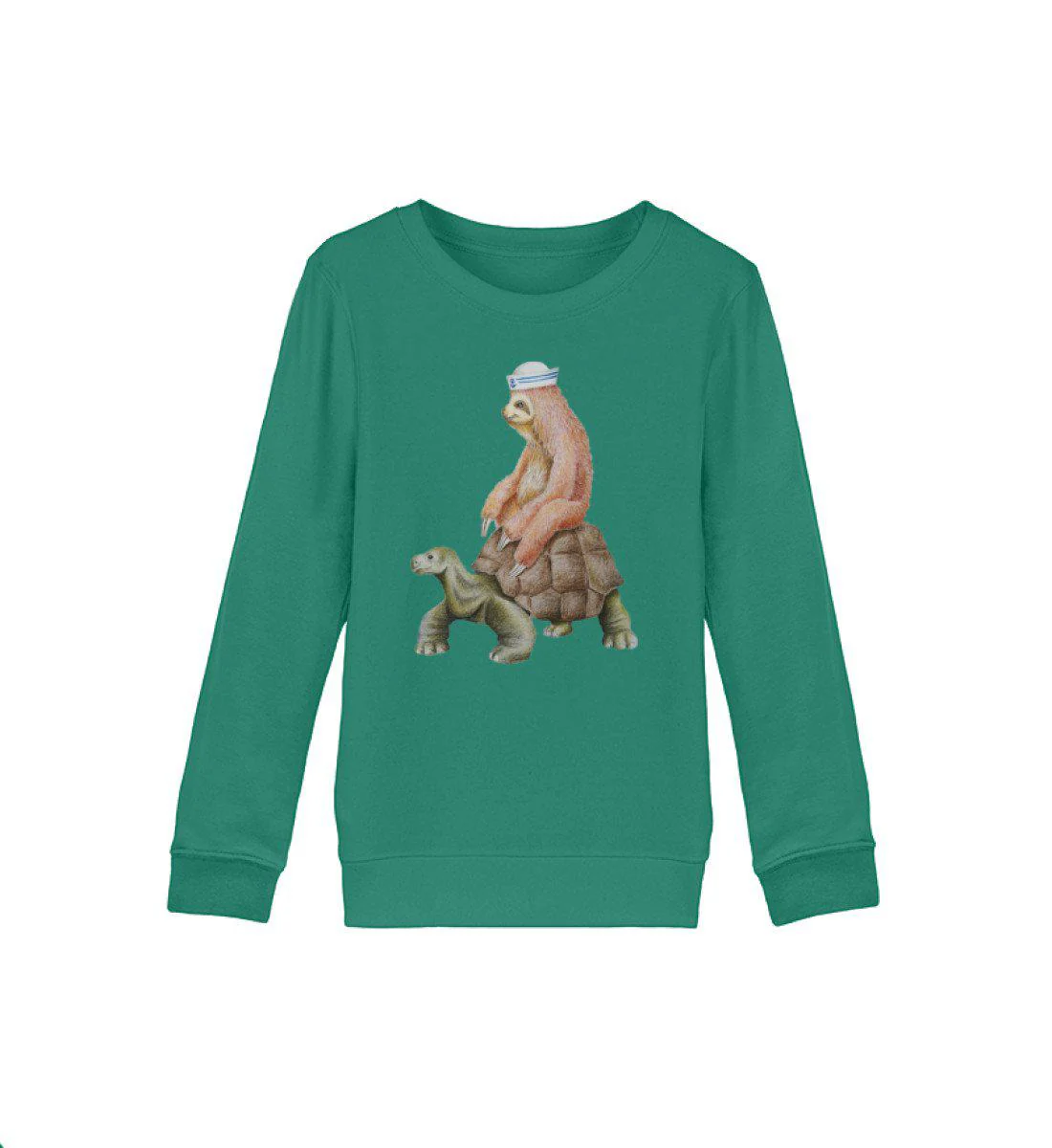 Faultier Schildkröte · Kinder Premium Bio Sweatshirt - Image 3