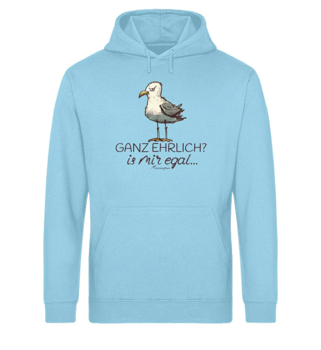 Ganz ehrlich? is mir egal... · Unisex Bio Hoodie - Image 3