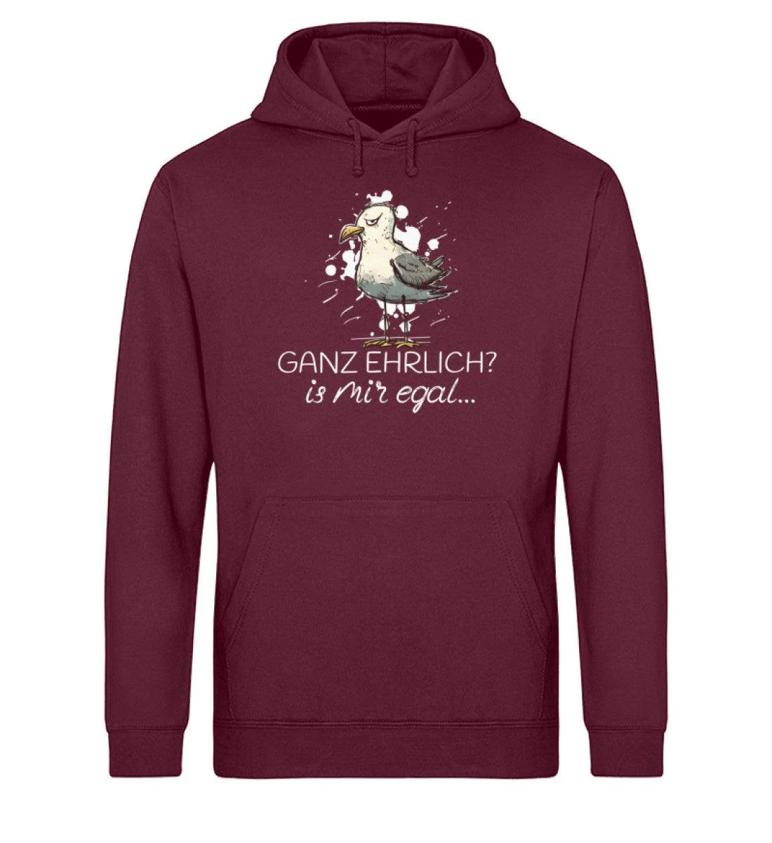 Ganz ehrlich? is mir egal.. · Unisex Bio Hoodie - Image 3