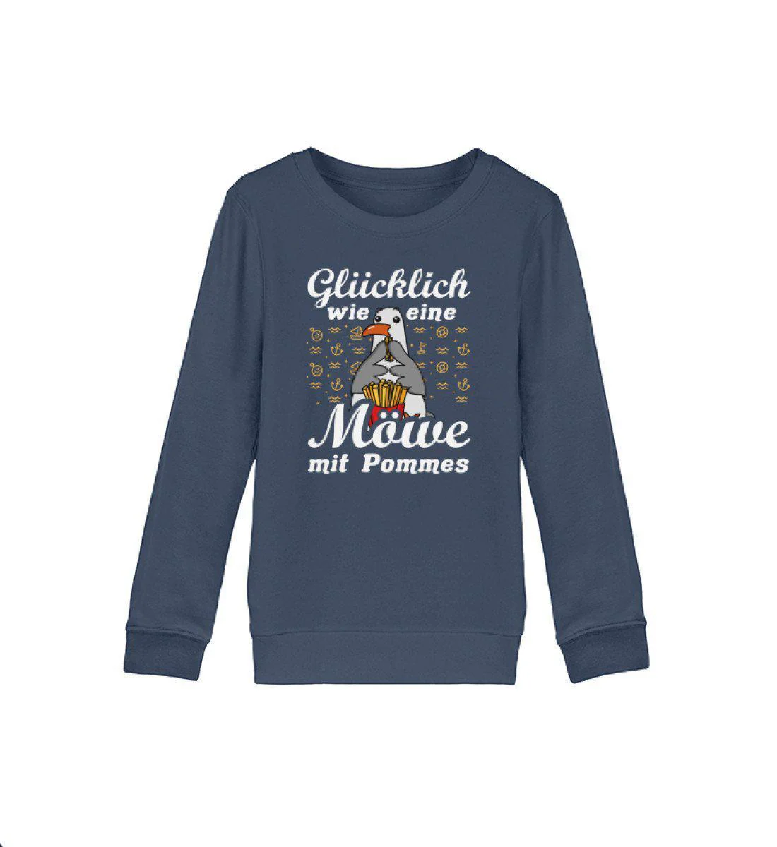 Glücklich Möwe Pommes · Kinder Premium Bio Sweatshirt - Image 2