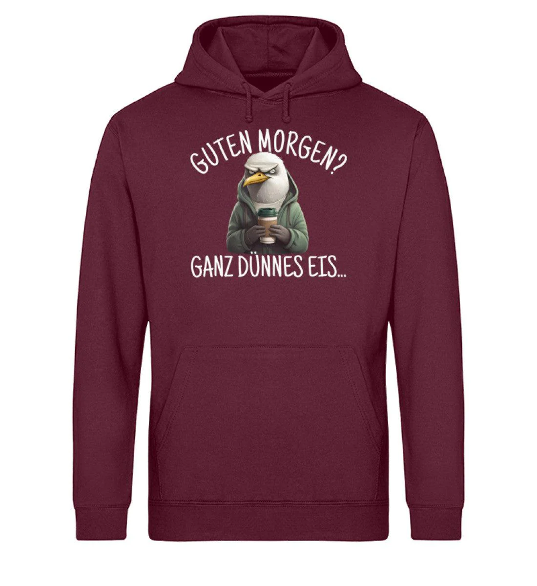 Guten Morgen? ganz dünnes Eis.. · Unisex Bio Hoodie - Image 3