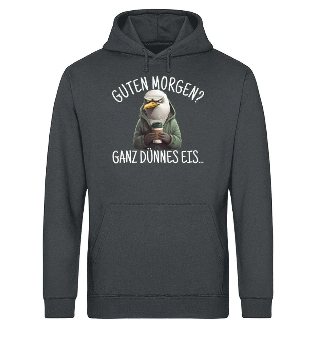Guten Morgen? ganz dünnes Eis.. · Unisex Bio Hoodie - Image 4