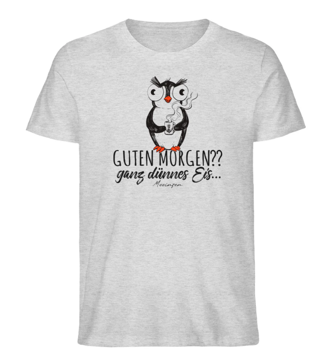 Guten Morgen?? ganz dünnes Eis... Pinguin · Herren Premium Bio T-Shirt - Image 2