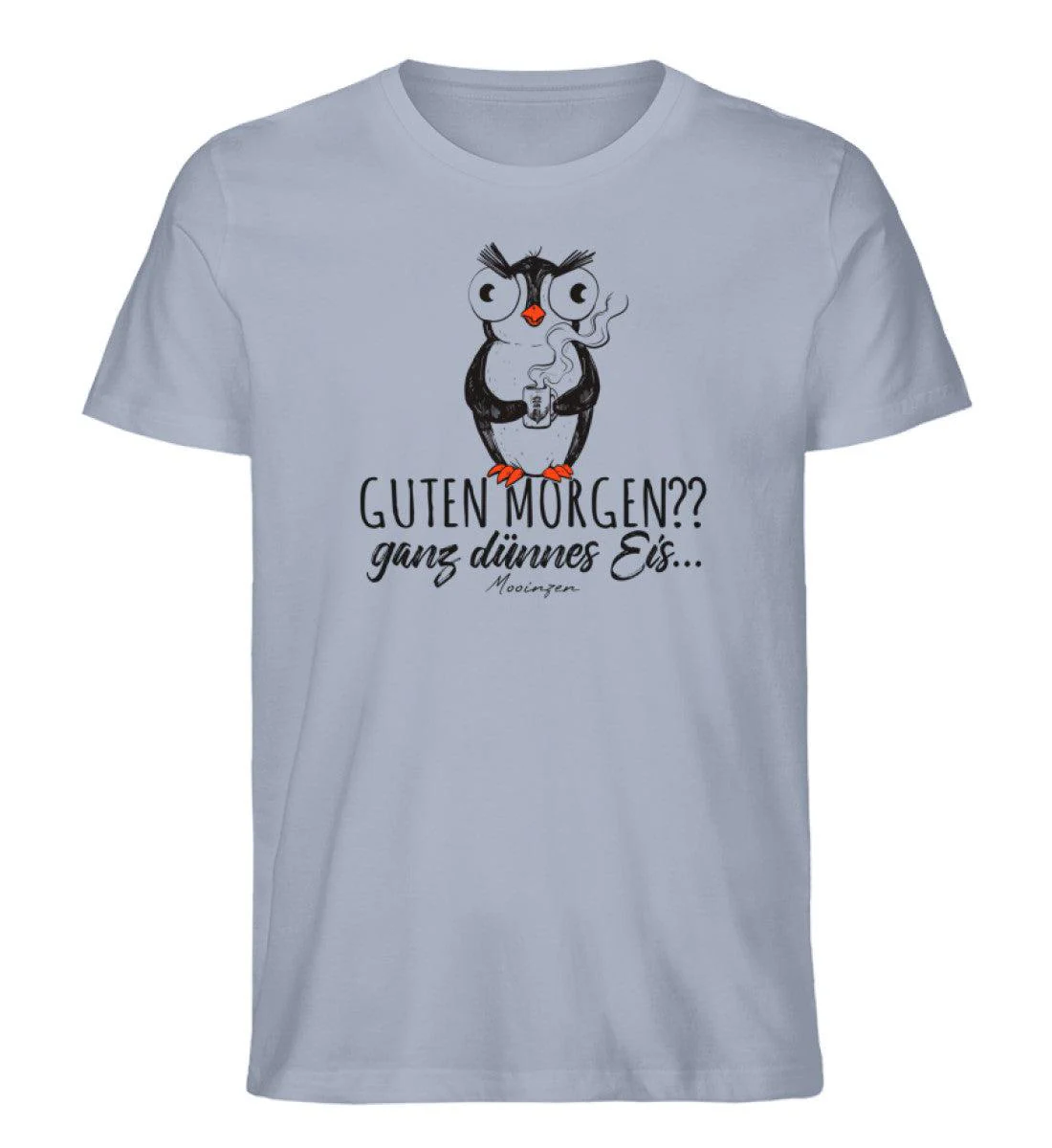 Guten Morgen?? ganz dünnes Eis... Pinguin · Herren Premium Bio T-Shirt - Image 5