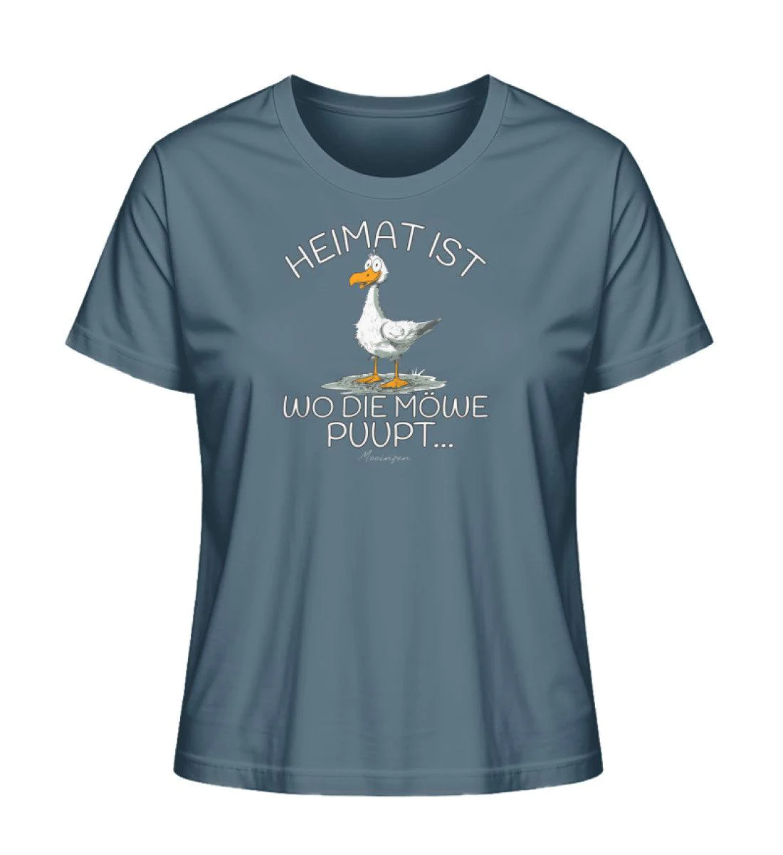Heimat ist wo die Möwe Pupt · Damen Premium Bio T-Shirt 2.0 - Image 4