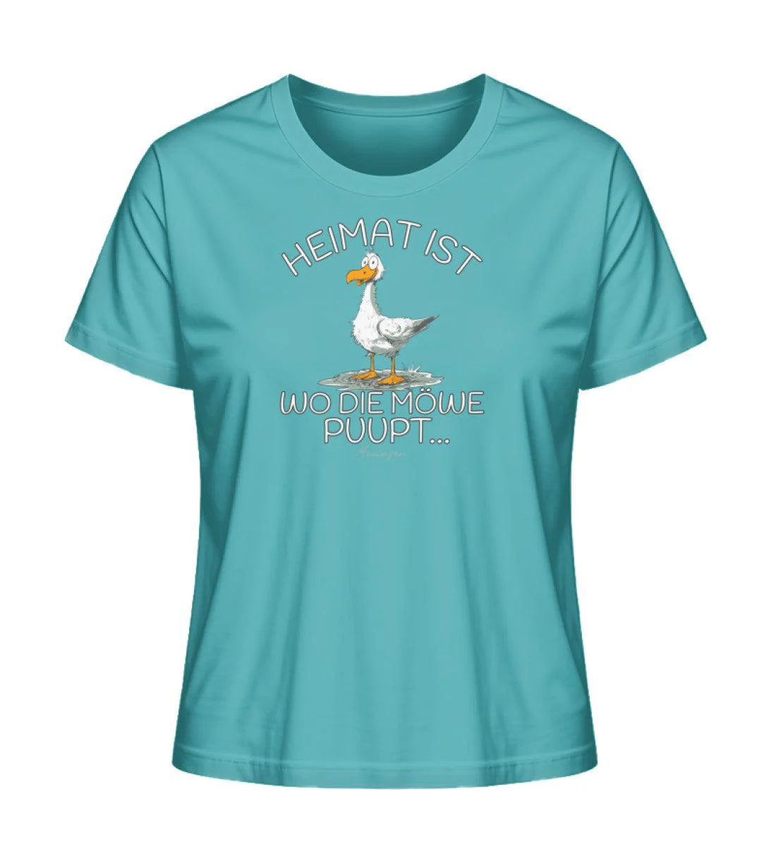 Heimat ist wo die Möwe Pupt · Damen Premium Bio T-Shirt 2.0 - Image 6