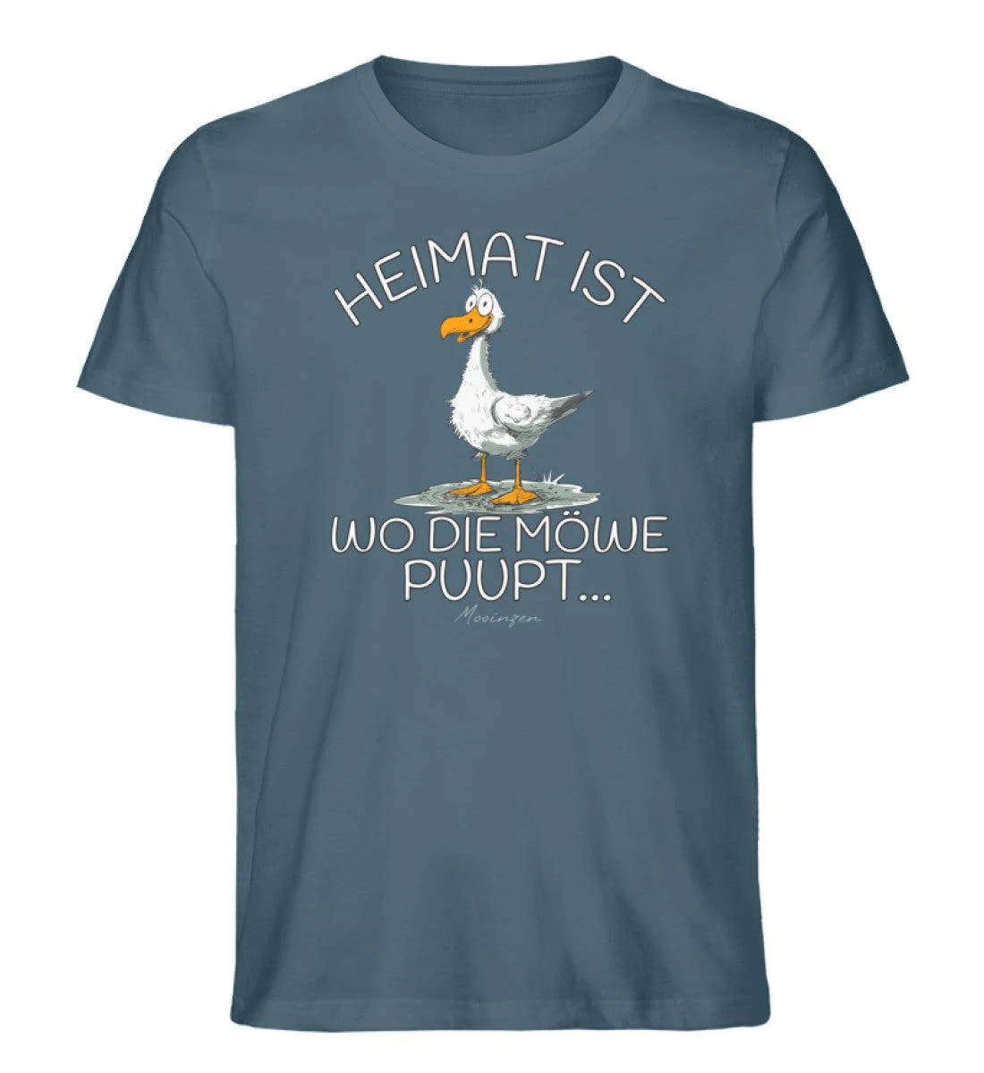 Heimat ist wo die Möwe Pupt · Herren Premium Bio T-Shirt - Image 2