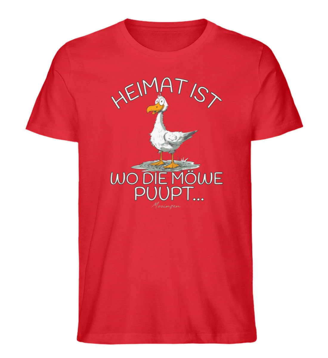 Heimat ist wo die Möwe Pupt · Herren Premium Bio T-Shirt - Image 3