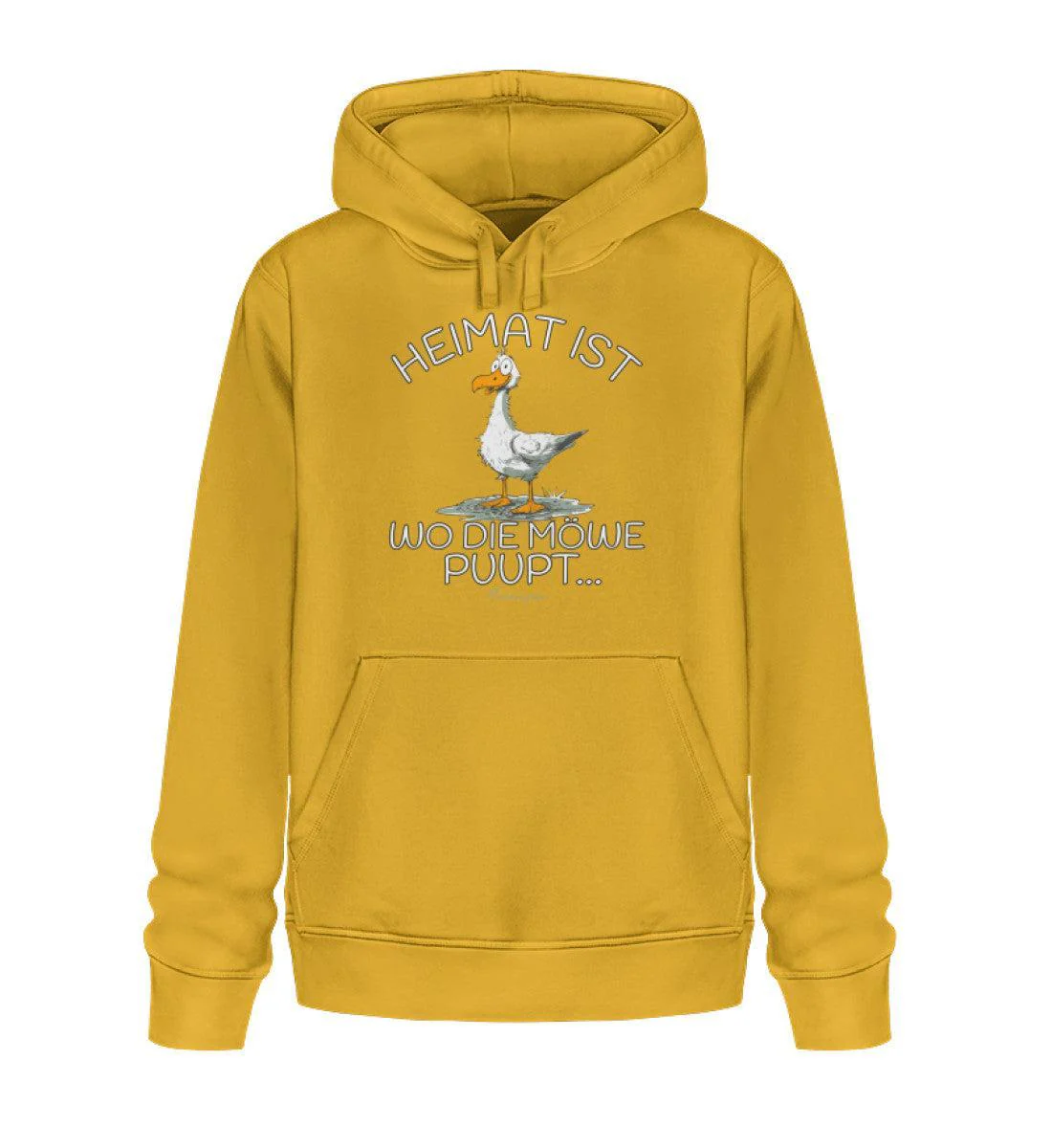 Heimat ist wo die Möwe Pupt  · Unisex Bio Hoodie - Image 2