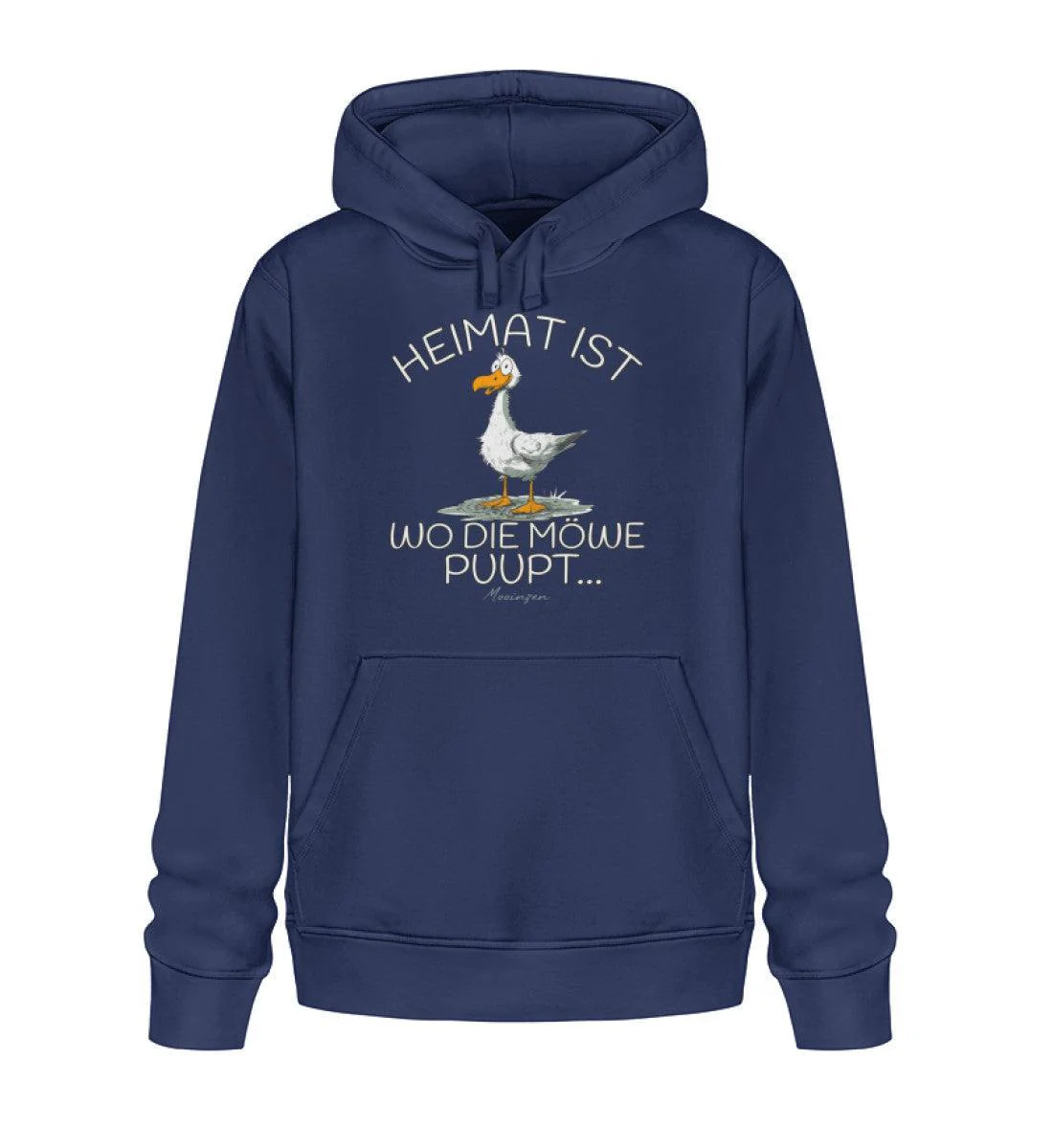 Heimat ist wo die Möwe Pupt  · Unisex Bio Hoodie - Image 5