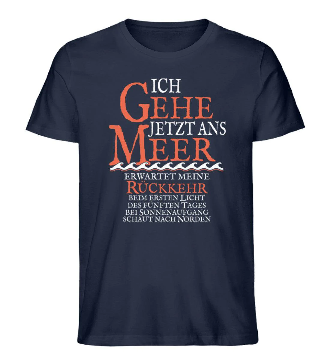Ich gehe jetzt ans Meer · Herren Premium Bio T-Shirt - Image 2