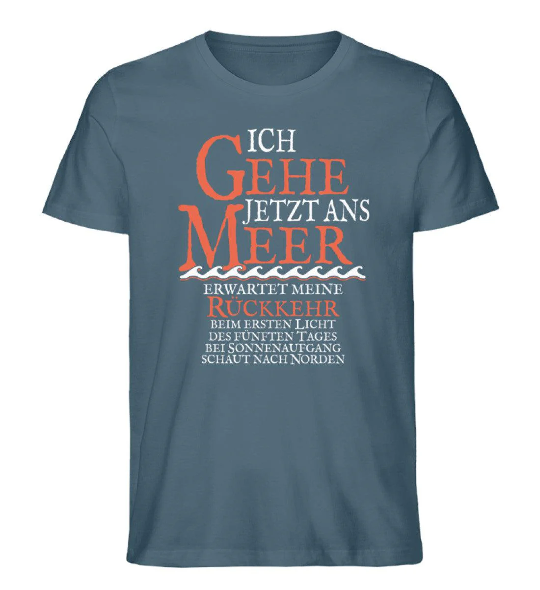 Ich gehe jetzt ans Meer · Herren Premium Bio T-Shirt - Image 3