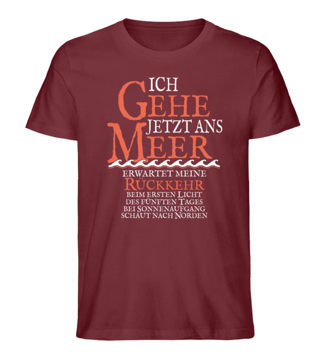 Ich gehe jetzt ans Meer · Herren Premium Bio T-Shirt - Image 4